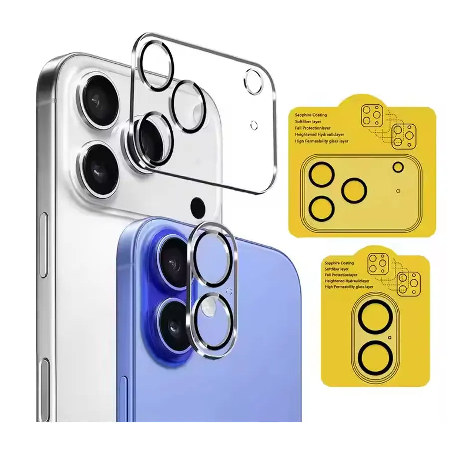 Protection Caméra iPhone 15 / 15 Pro / 15 Pro Max / 16 / 16 Pro / 16 Pro Max – Verre Trempé 9H Ultra Résistant, Anti-Rayure & Haute Transparence