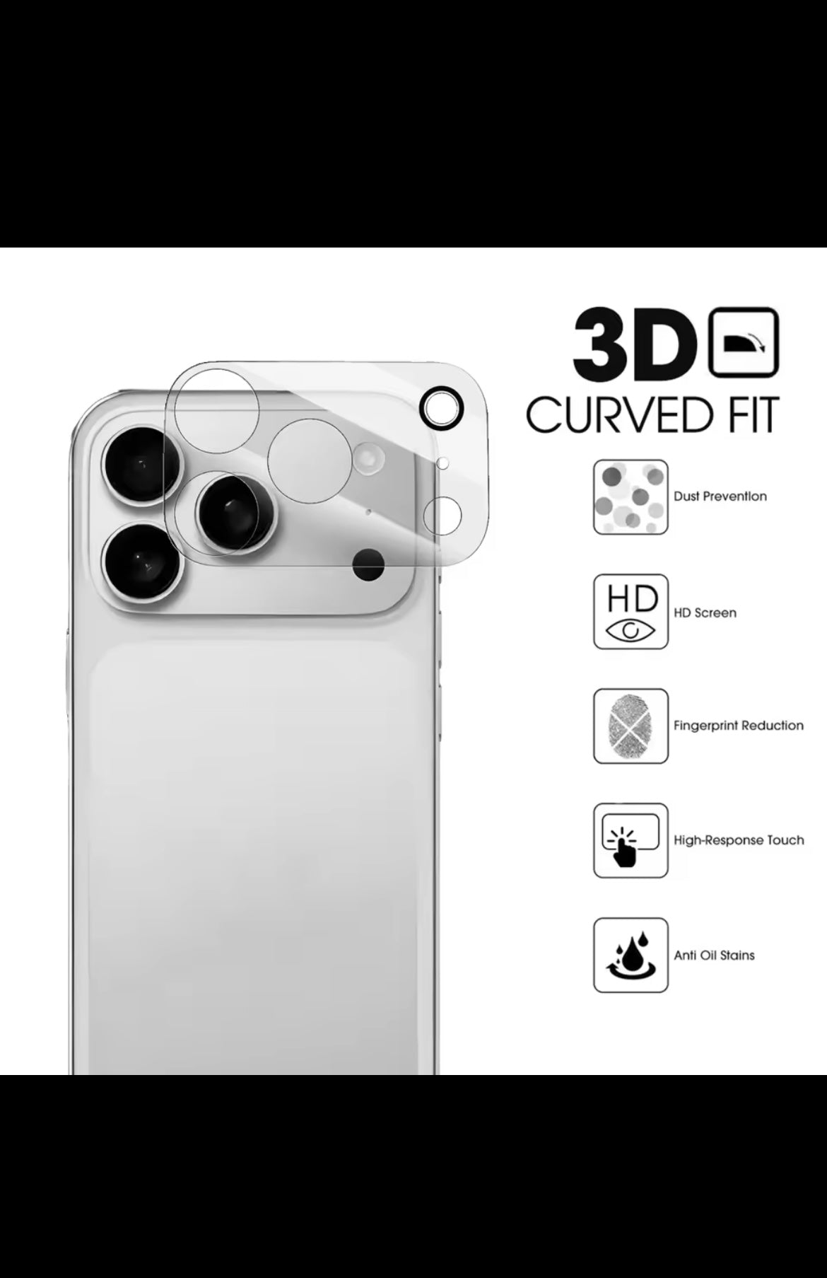 Protection Caméra iPhone 17 / 17 Pro / 17 Pro Max / Air – Verre Trempé 9H Ultra Résistant, Anti-Rayure & Haute Transparence