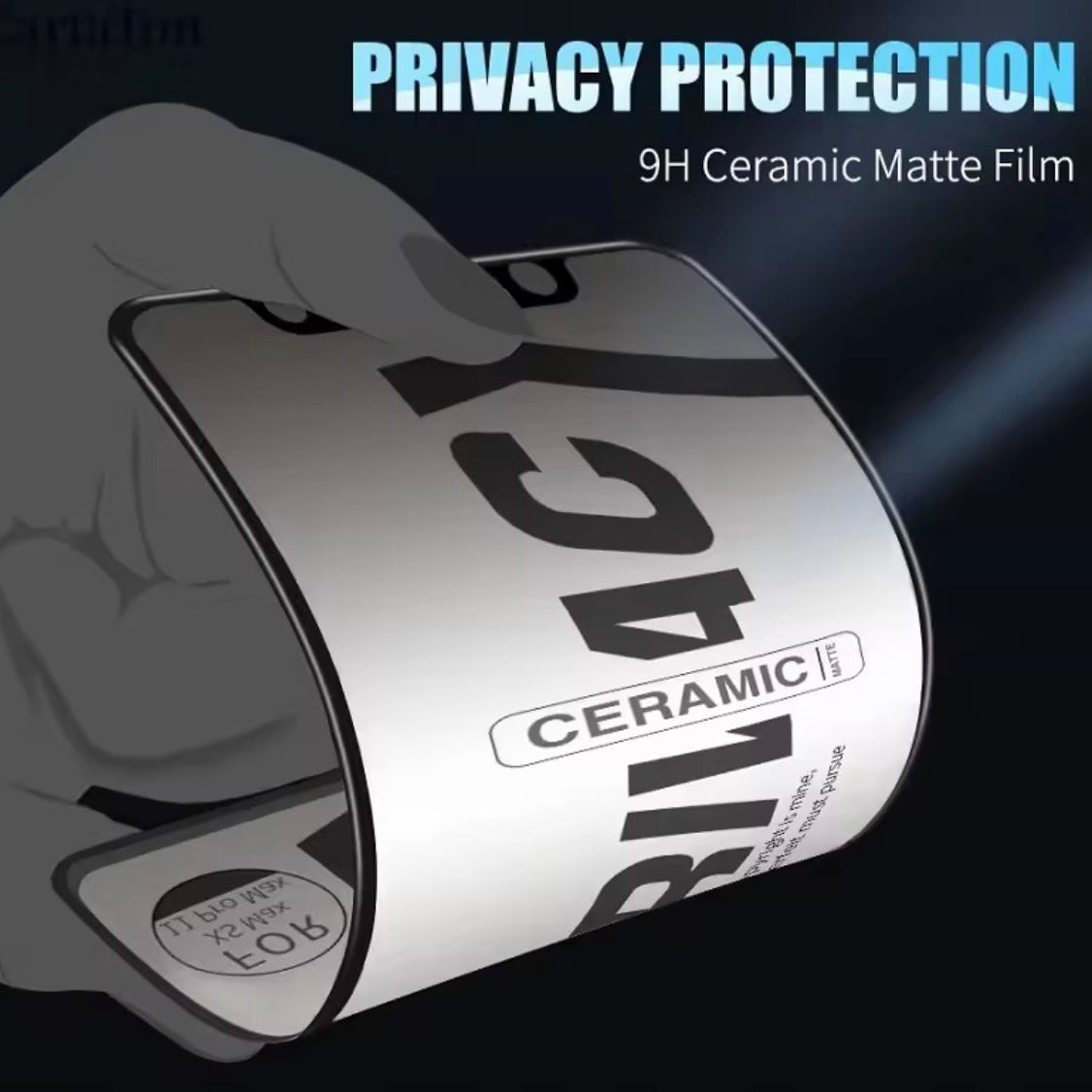 Film Céramique Anti-Espion Mat 9H pour iPhone 13 à iPhone 17 Pro Max – Protection Écran Premium Anti-Reflet et Anti-Rayures