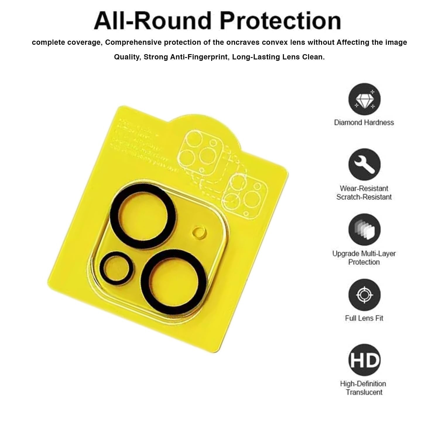 Protection Caméra iPhone 15 / 15 Pro / 15 Pro Max / 16 / 16 Pro / 16 Pro Max – Verre Trempé 9H Ultra Résistant, Anti-Rayure & Haute Transparence