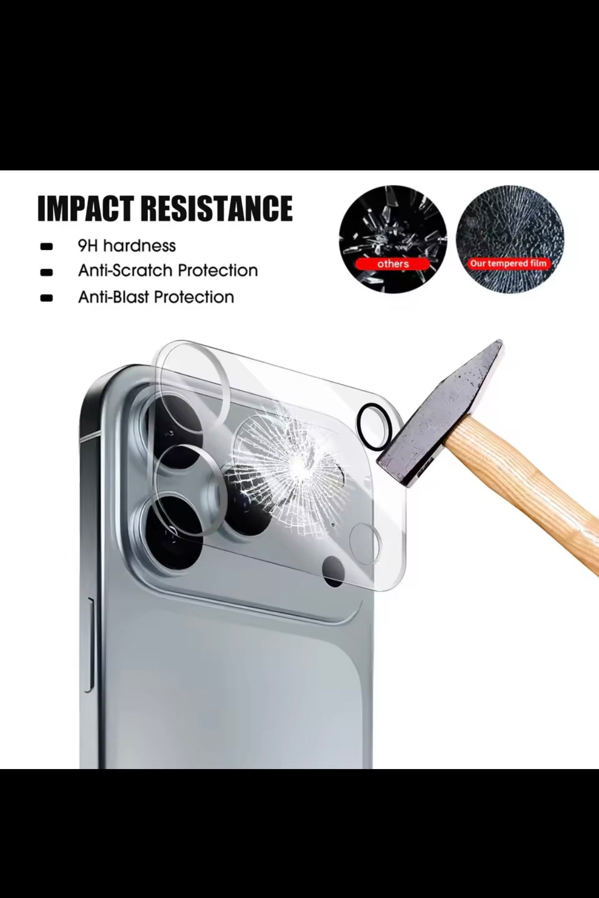 Protection Caméra iPhone 17 / 17 Pro / 17 Pro Max / Air – Verre Trempé 9H Ultra Résistant, Anti-Rayure & Haute Transparence
