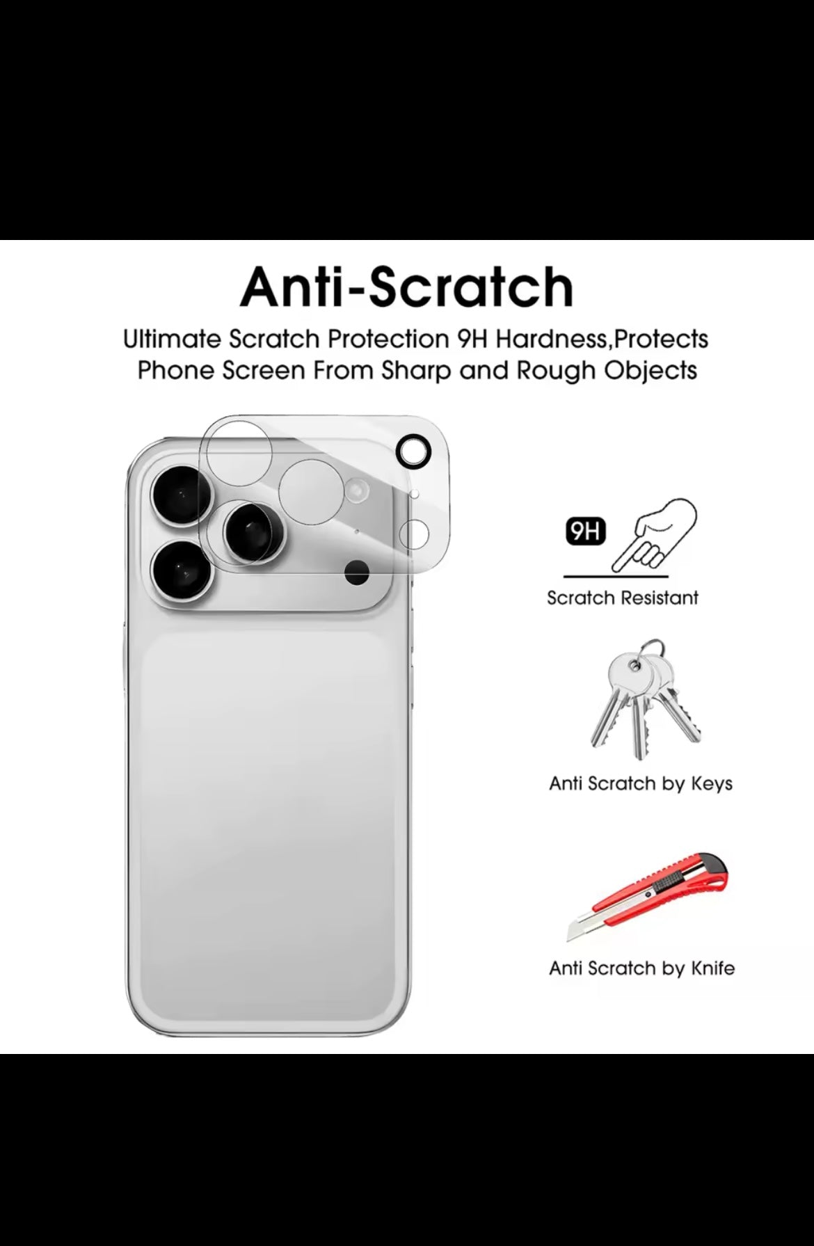 Protection Caméra iPhone 17 / 17 Pro / 17 Pro Max / Air – Verre Trempé 9H Ultra Résistant, Anti-Rayure & Haute Transparence